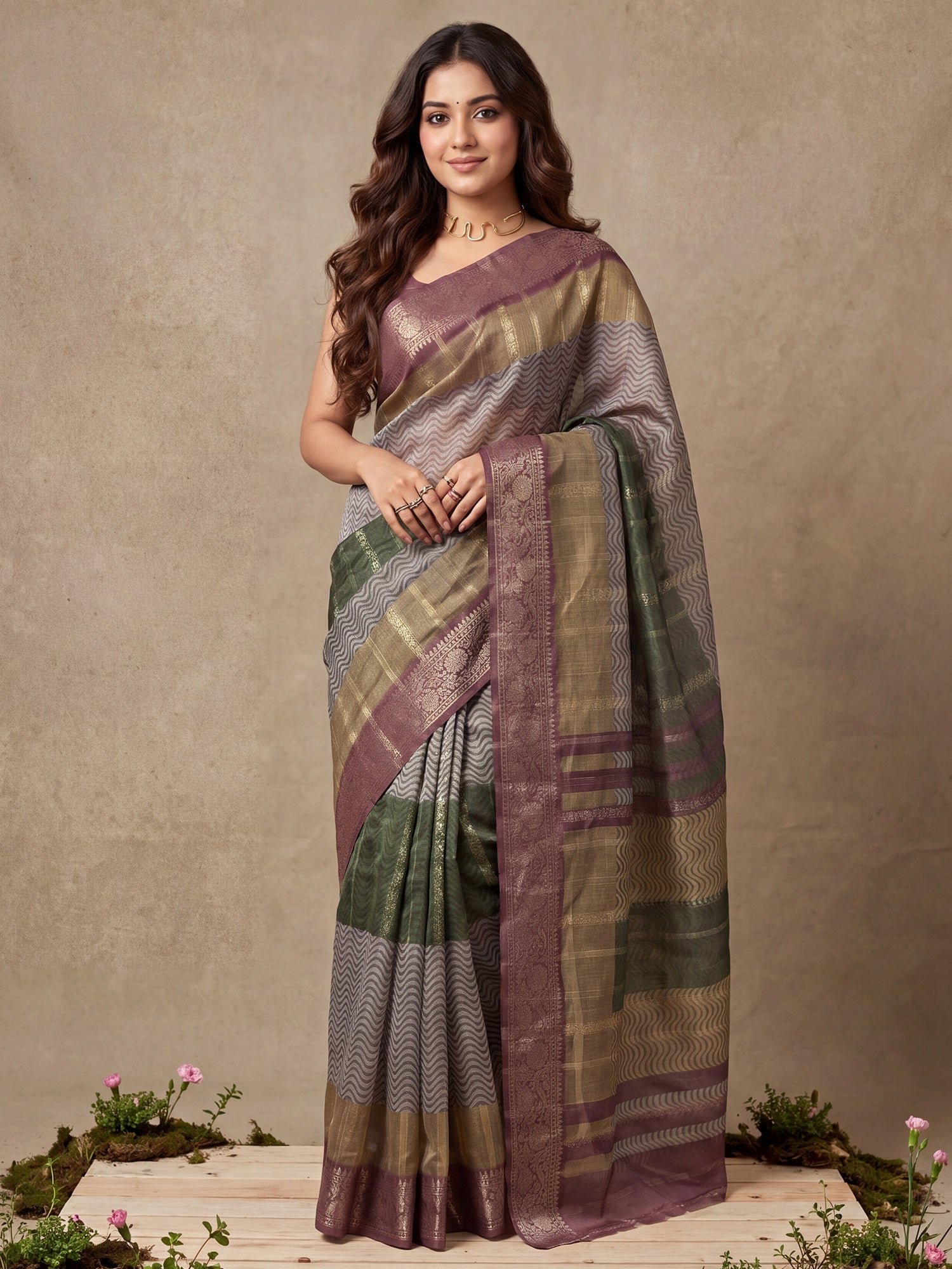 Tissue Digital Printed Saree - Ressa