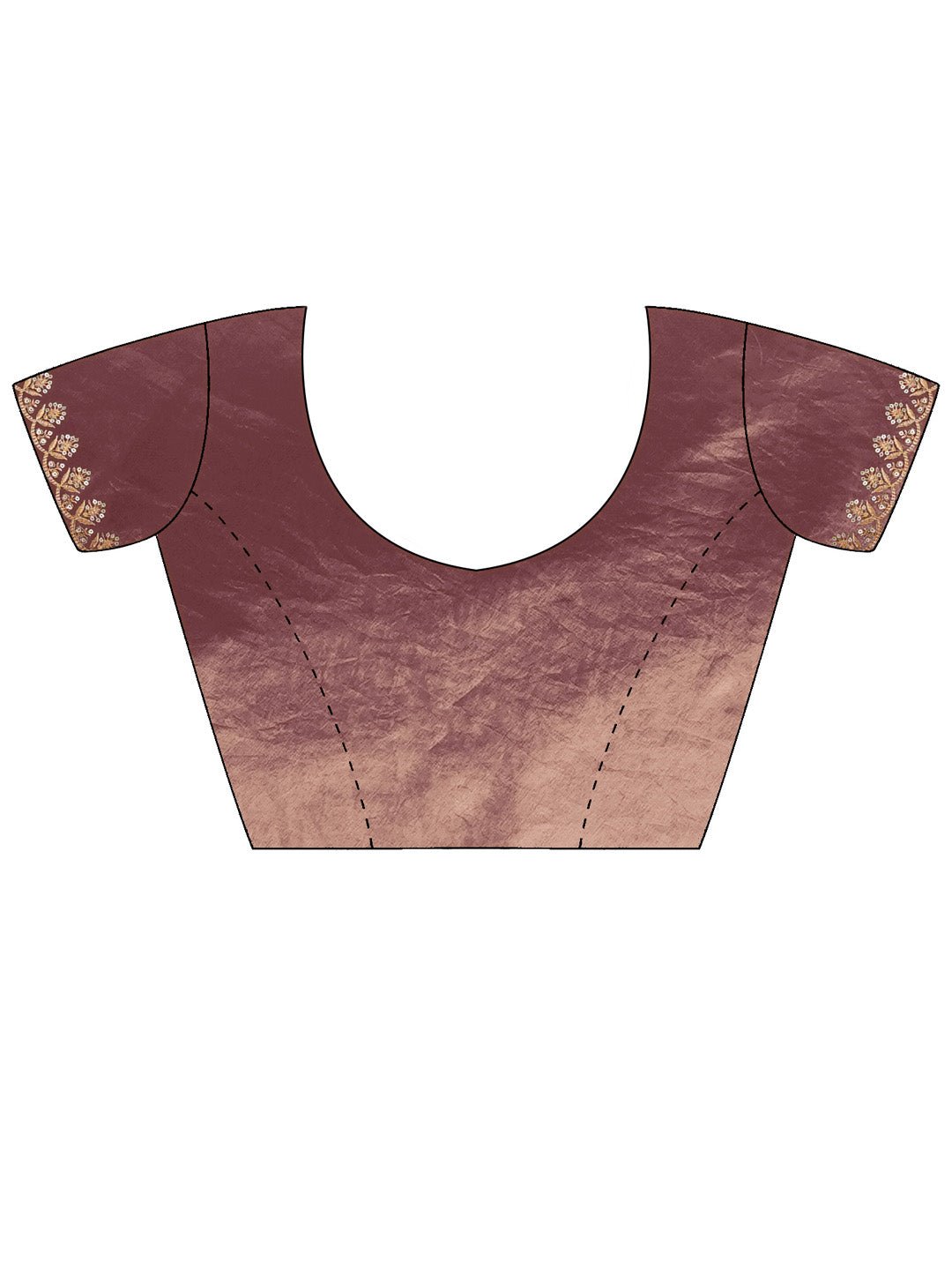 Tissue Organza Saree Mauve & Copper Dual-Tone - Ressa