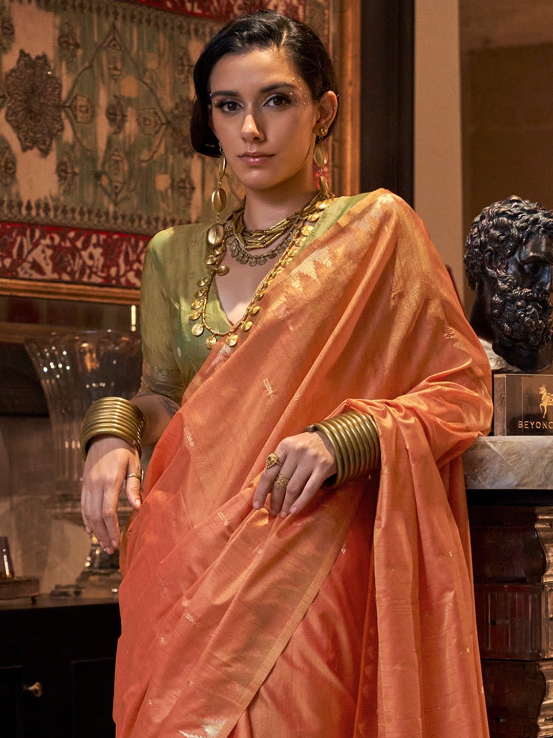 Tissue Silk Buta Work Saree - Ressa