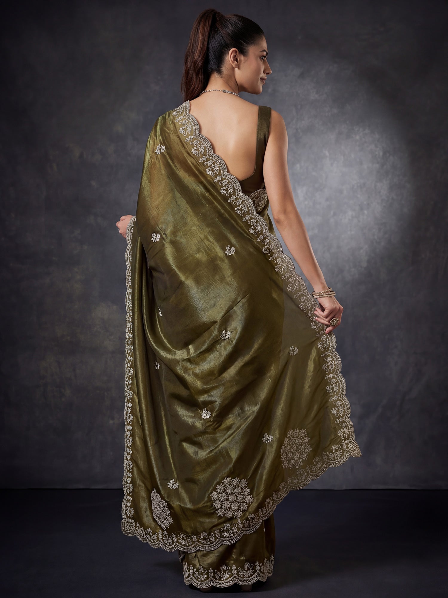 Tissue Silk : Cutwork Border Saree - Ressa