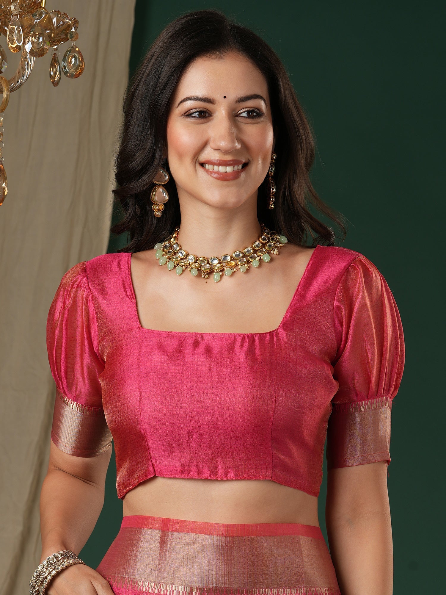 Vibrant Magenta Pink Soft Silk Saree - Ressa
