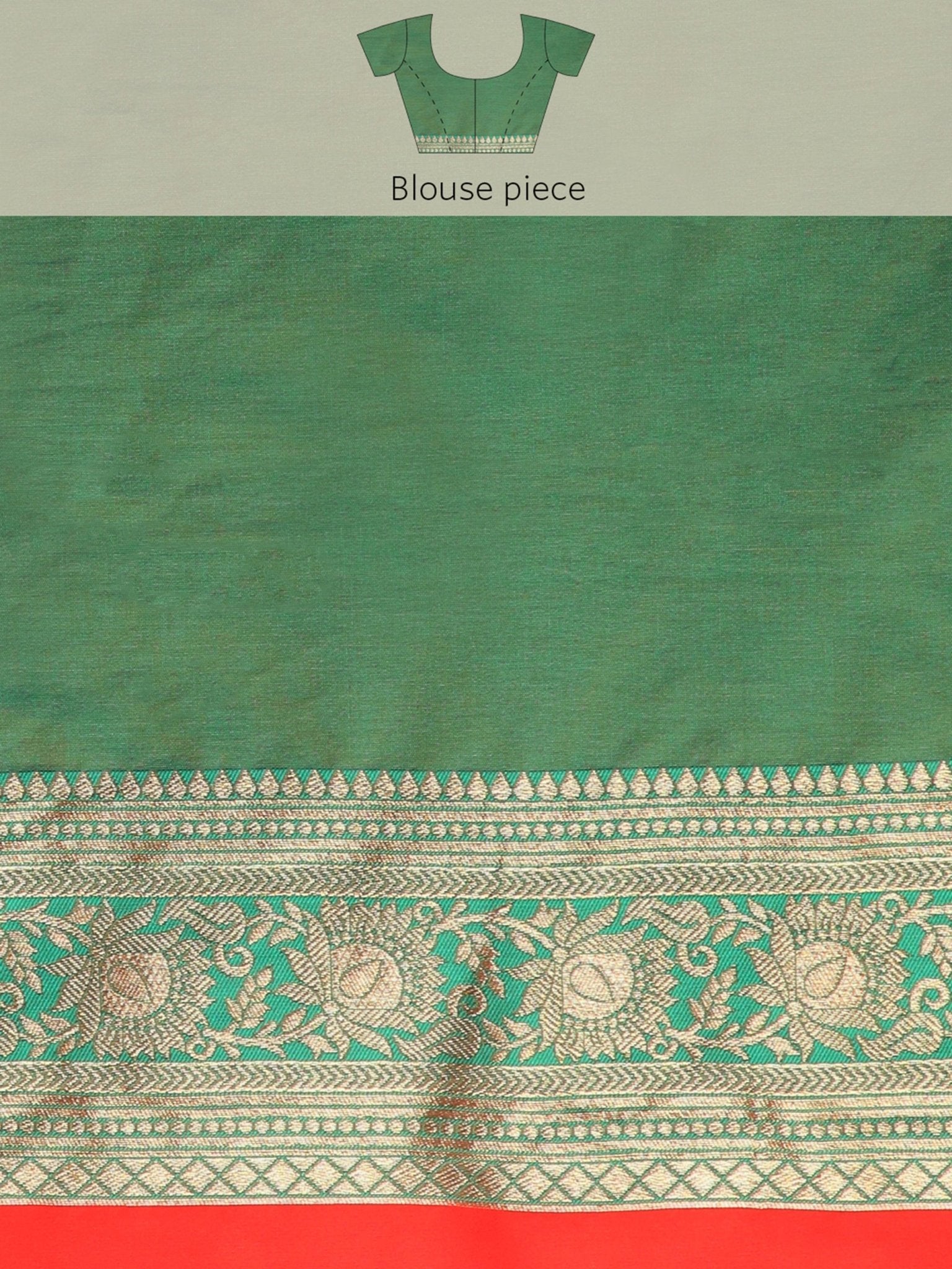 Vibrant Red Pure Banarasi Katan Silk Saree - Ressa