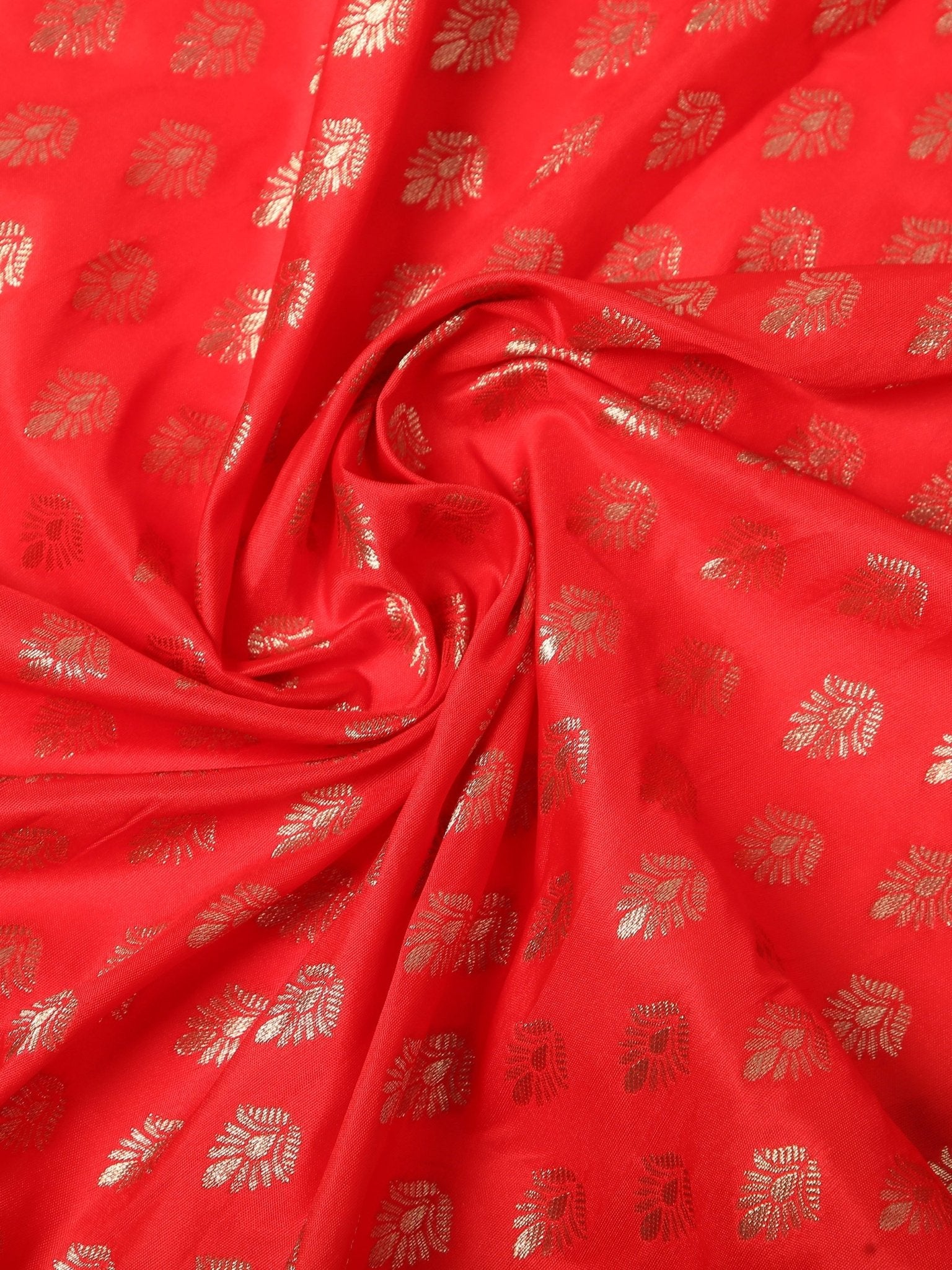 Vibrant Red Pure Banarasi Katan Silk Saree - Ressa