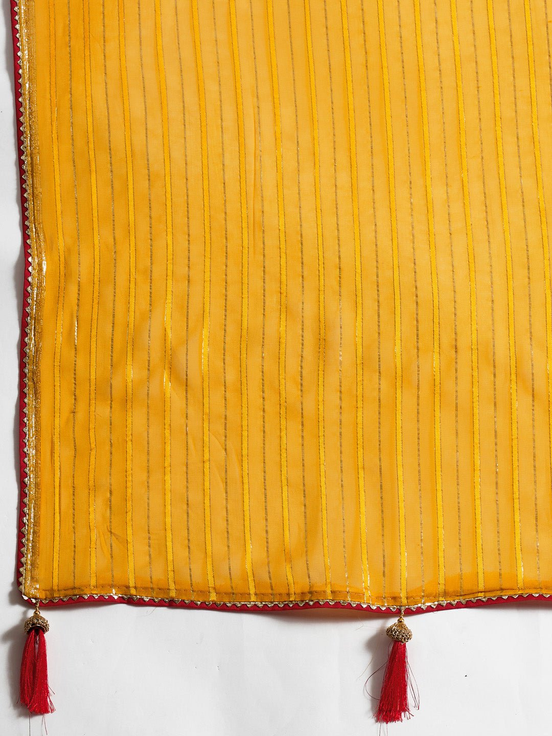 Vibrant Yellow Silk Blend Saree - Ressa