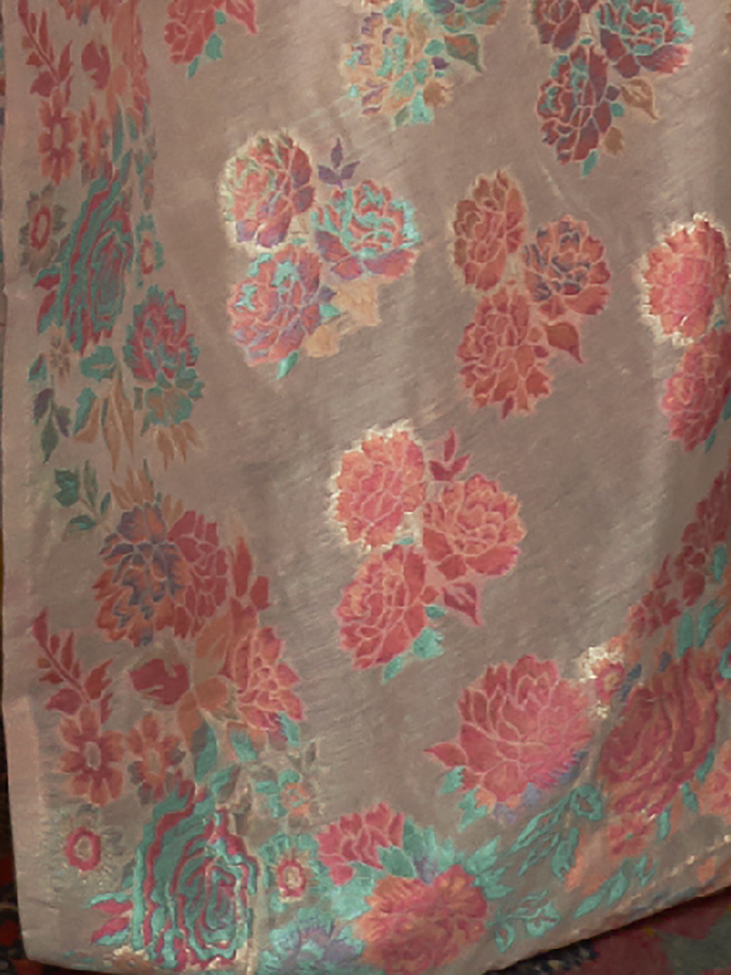 Vintage Floral Tanchoi Silk Saree - Ressa