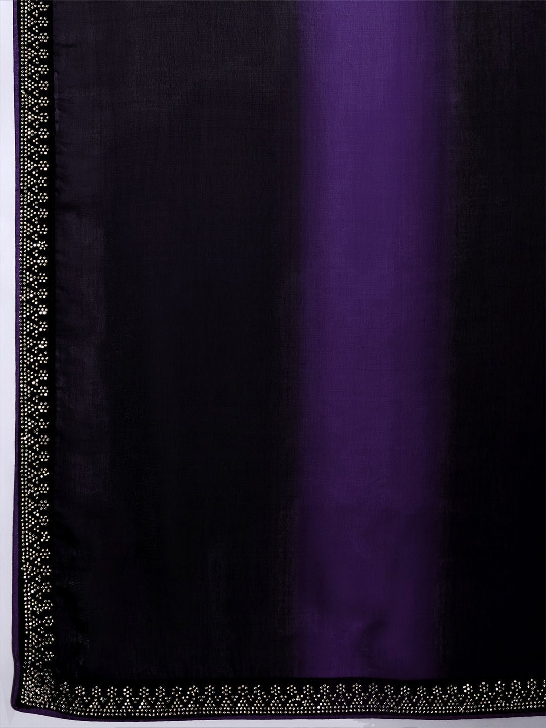 Violet Polyester Shimmer Finish Embroidered Border saree - Ressa