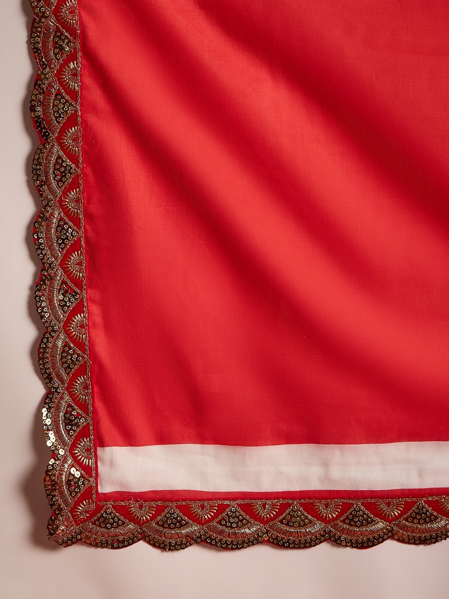 White Cotton Print Saree - Ressa