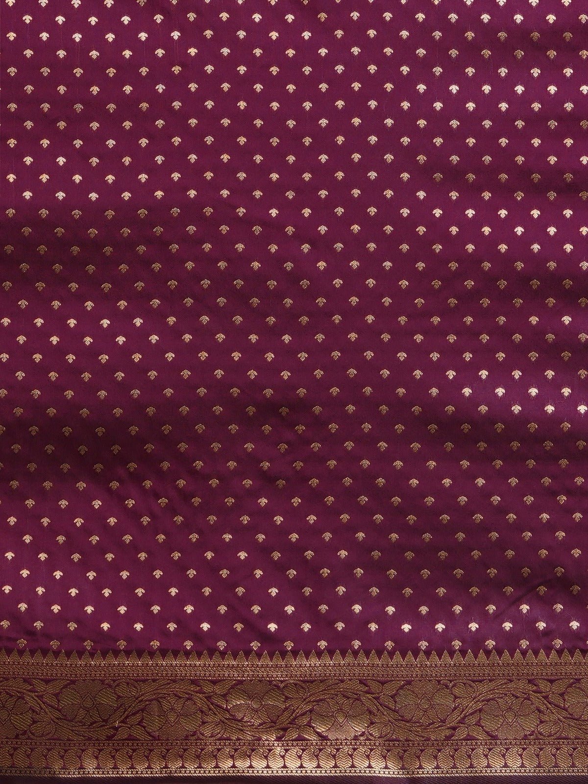 Wine Banarasi Silk Saree - Ressa