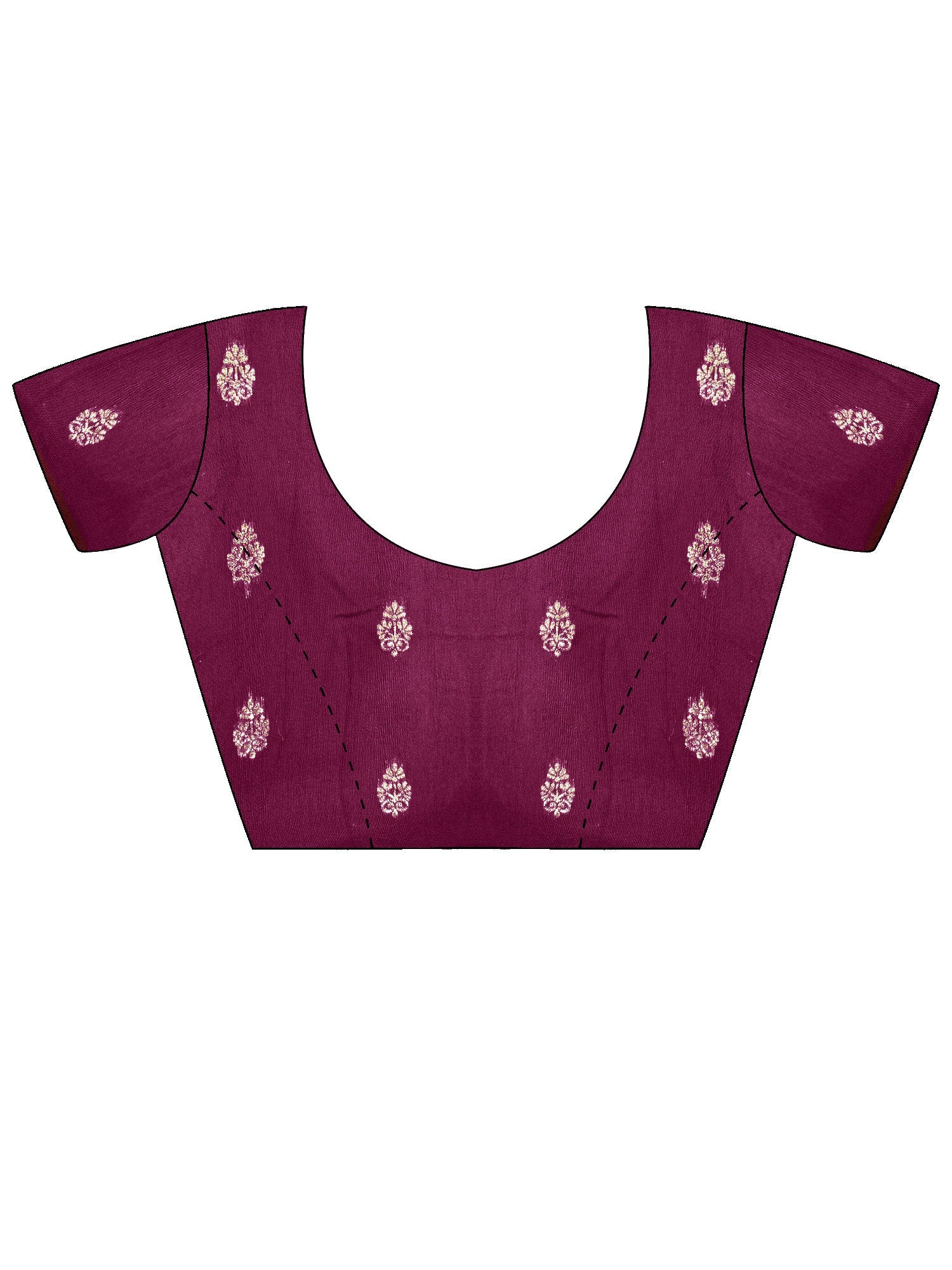 Wine Dola Silk Saree with Zari Border - Ressa
