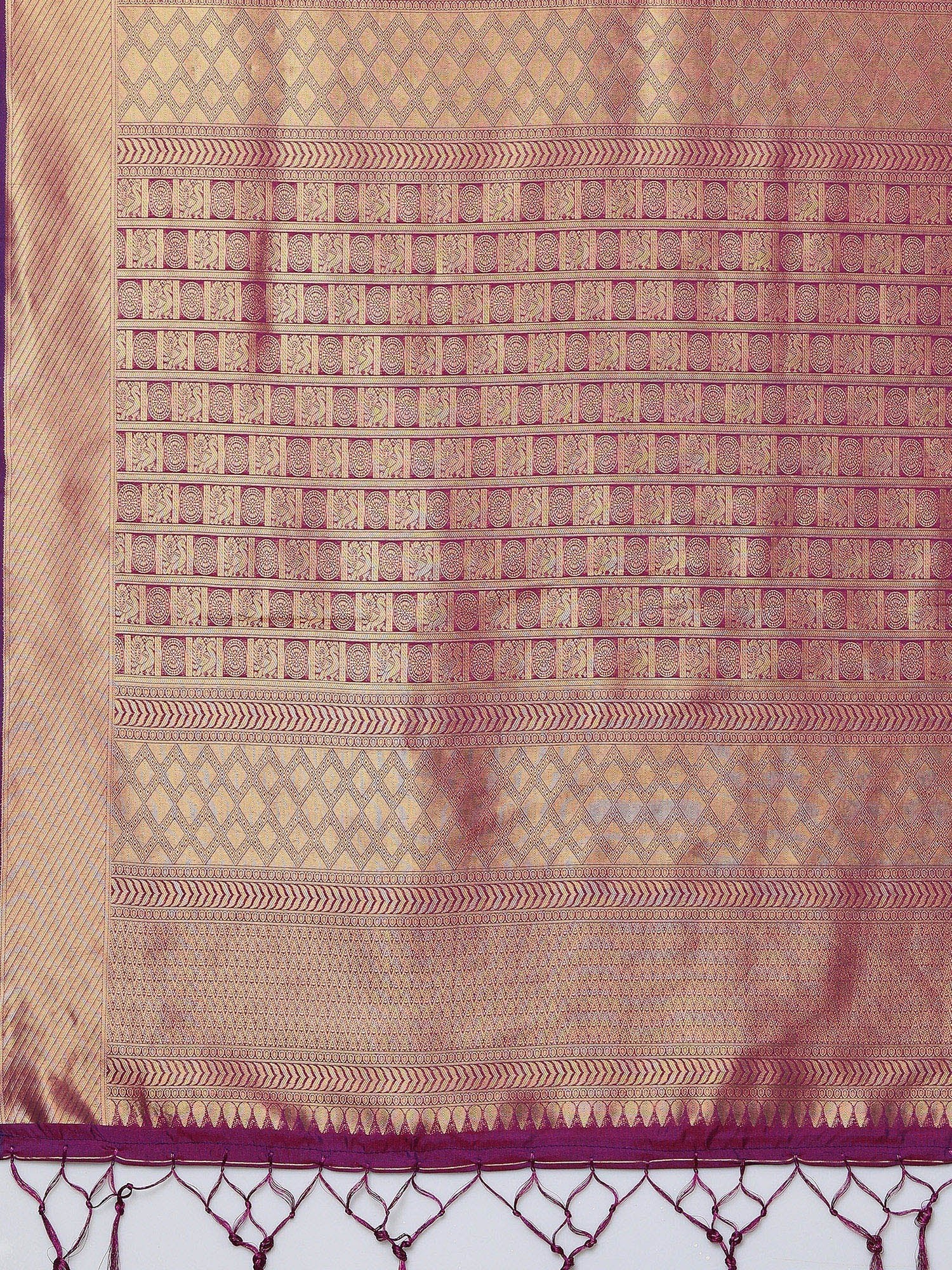 Wine Kanjivaram Silk Saree - Ressa