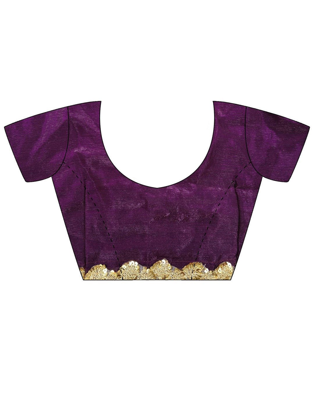 Wine Purple Georgette Saree - Ressa