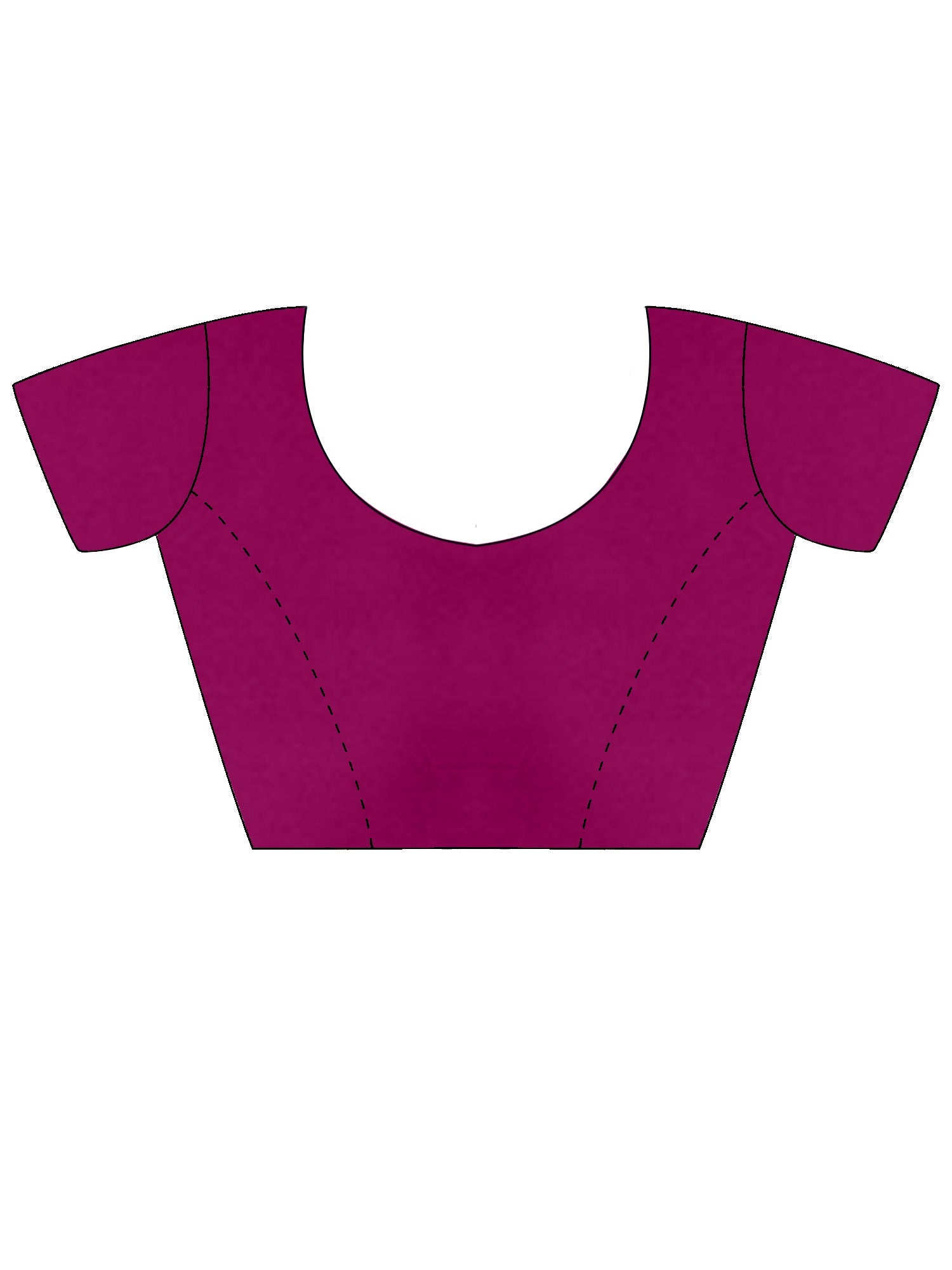 Wine Purple Pure Georgette Saree with Scalloped Gota Patti Border - Ressa