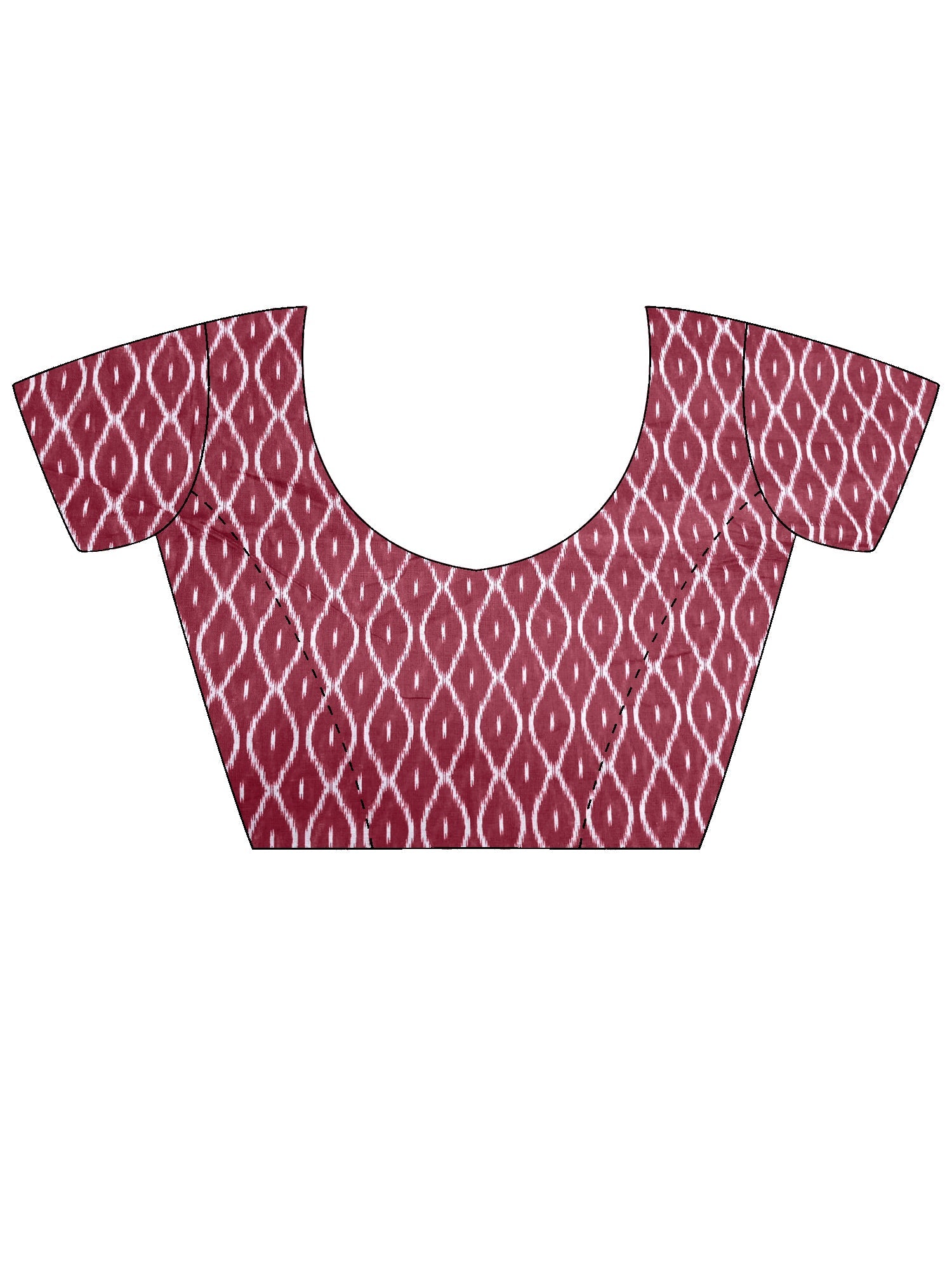 Wine Saree Madhubani Style Print Saree - Ressa