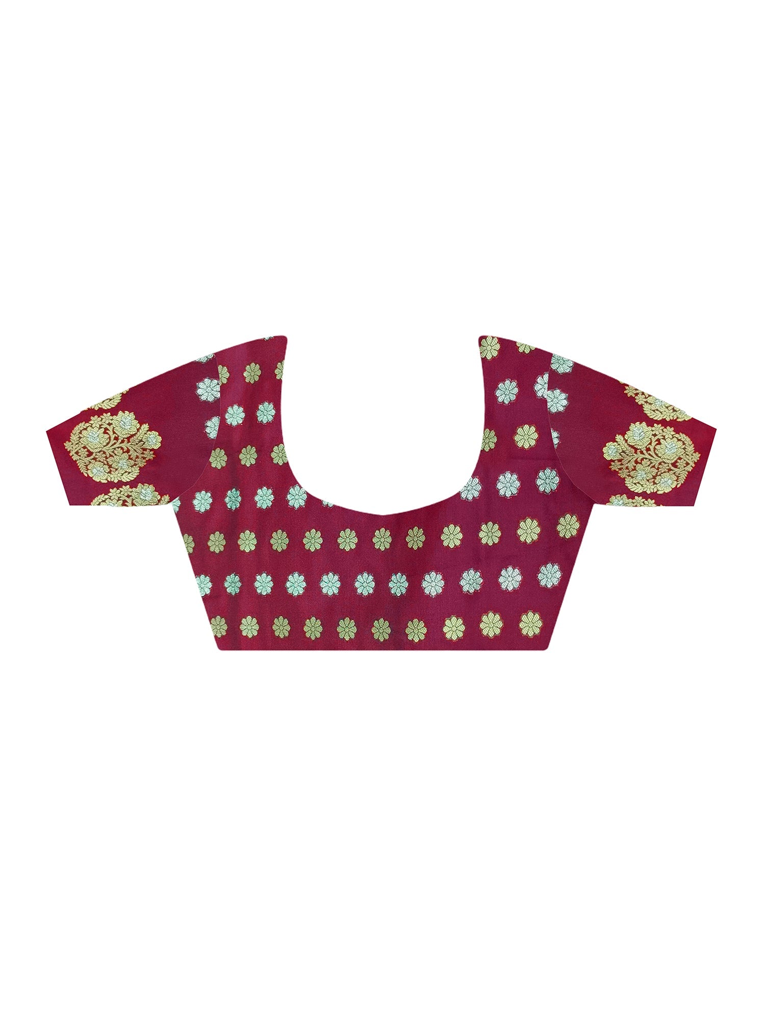 Wine Silk Blend Zari Weaving Heritage Saree - Ressa