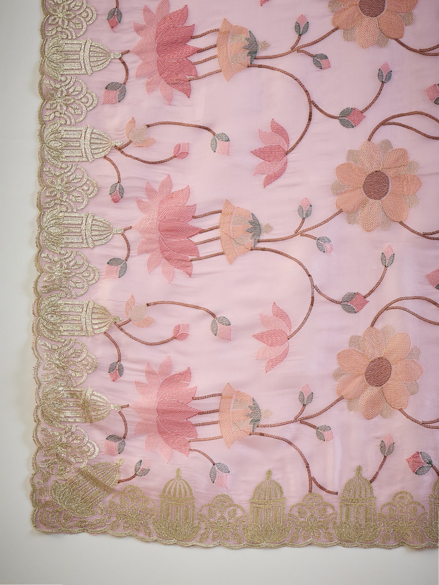 Wine Tissue Silk Saree with Zari Stripes - Ressa