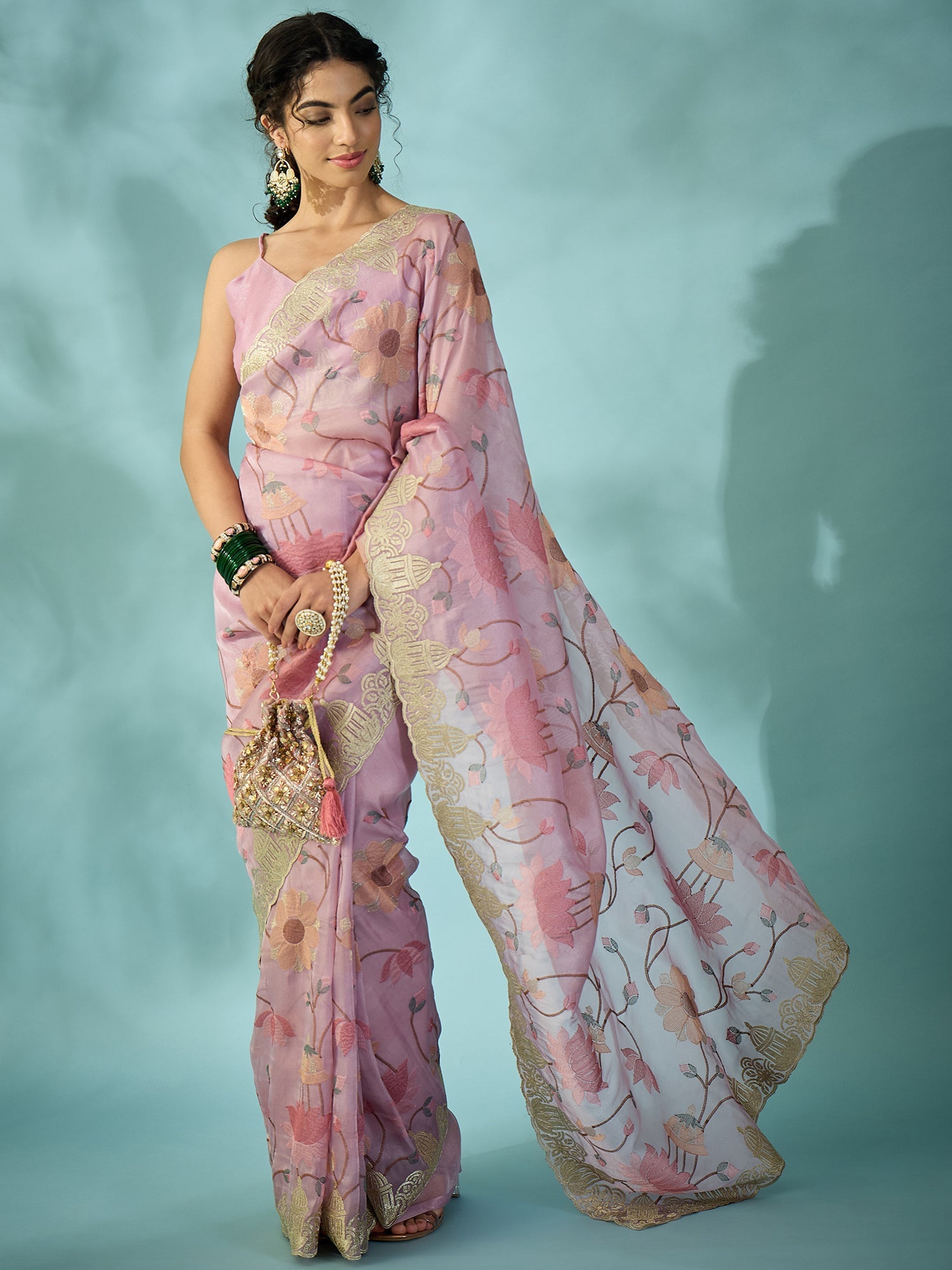 Wine Tissue Silk Saree with Zari Stripes - Ressa