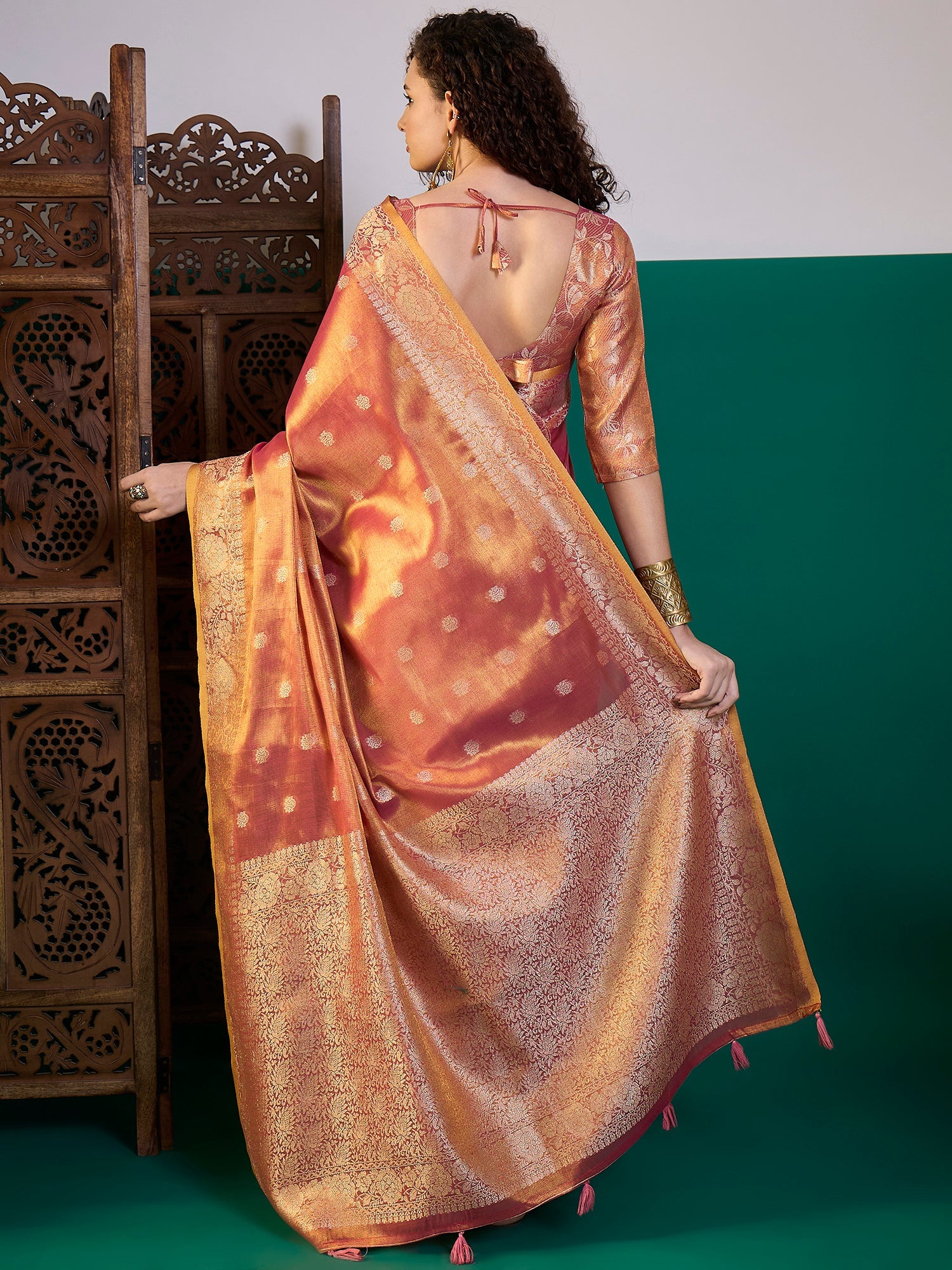 Woven Design Linen Festive Wear Banarasi Saree - Ressa