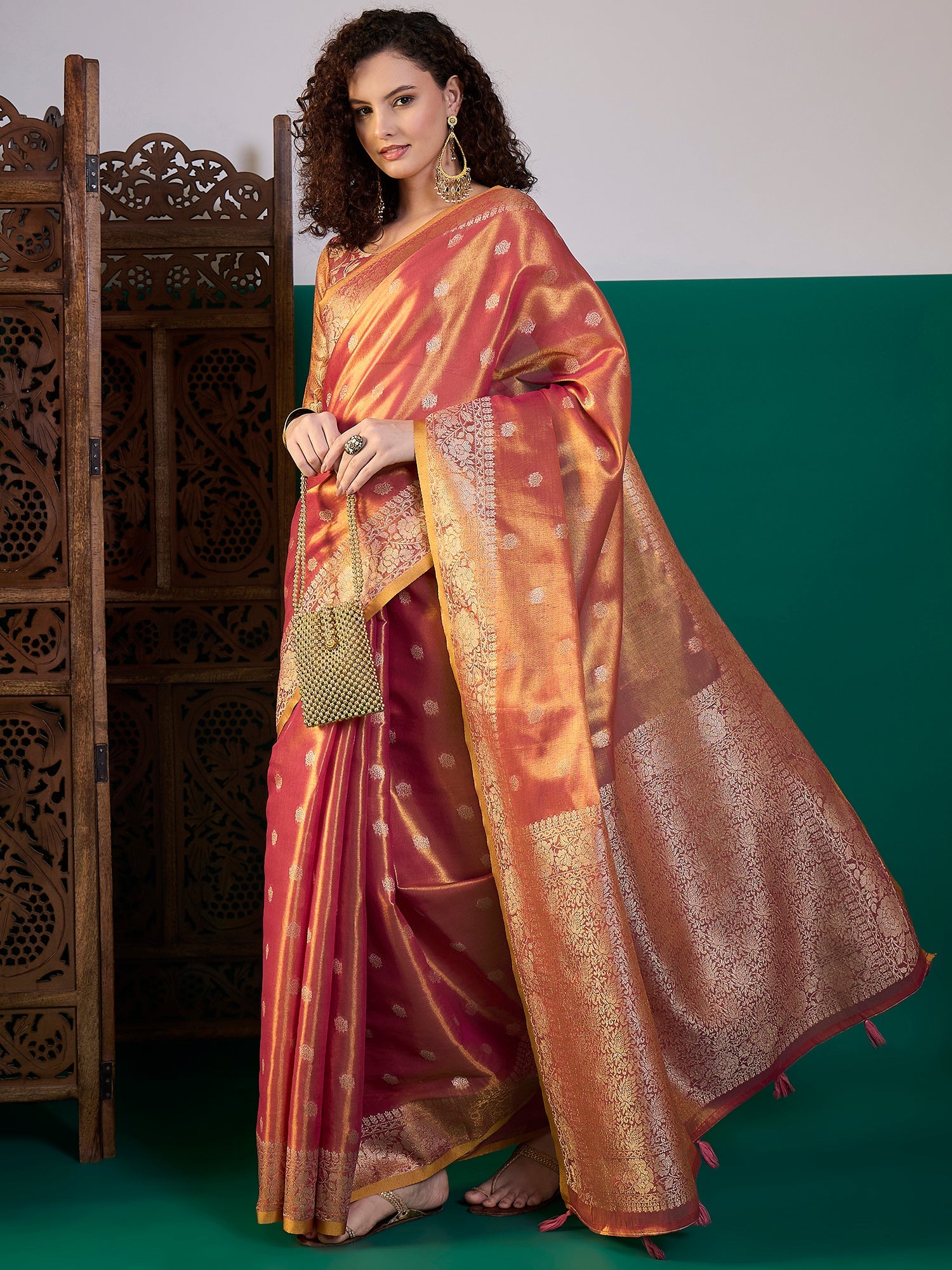 Woven Design Linen Festive Wear Banarasi Saree - Ressa