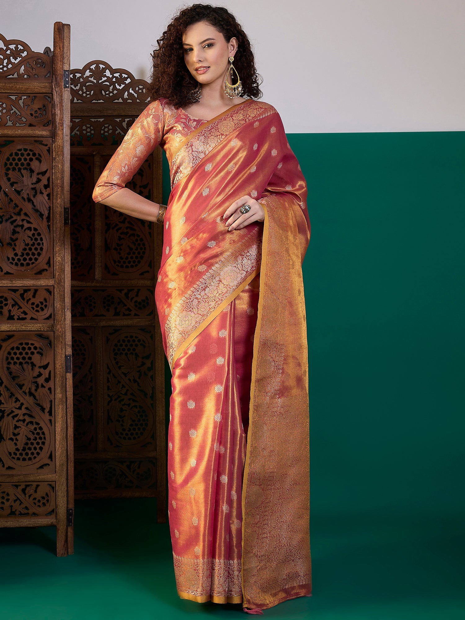 Woven Design Linen Festive Wear Banarasi Saree - Ressa