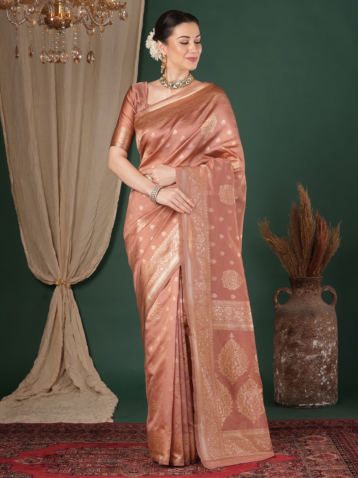 Woven Lichi Silk Saree - Ressa