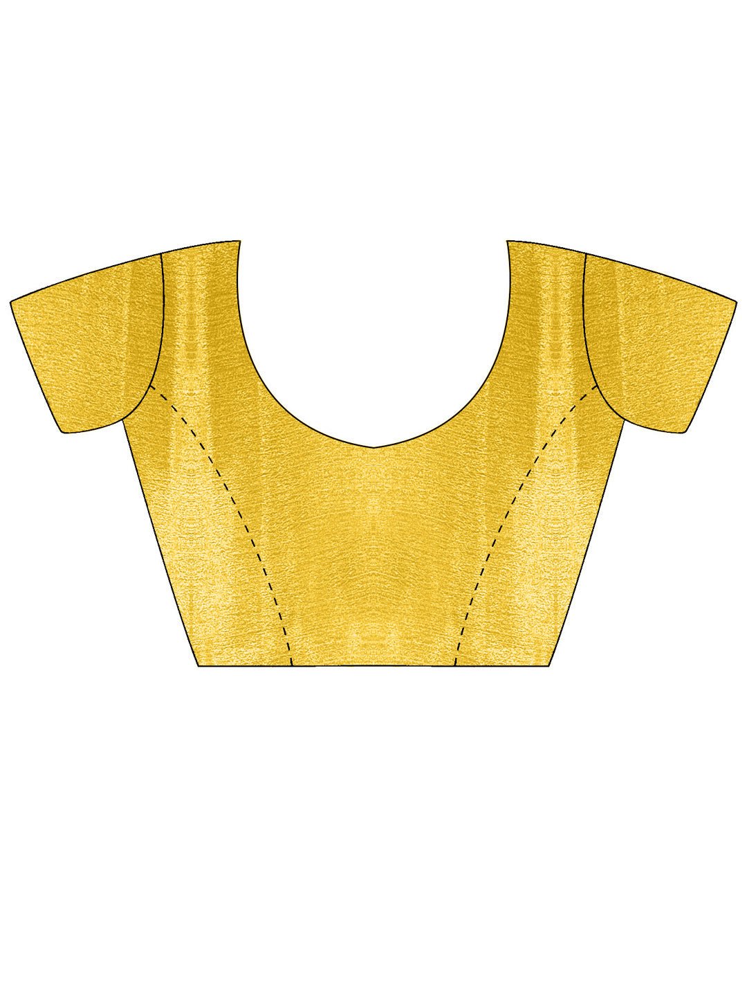 Yellow Floral Hand-Painted Chinnon Saree - Ressa