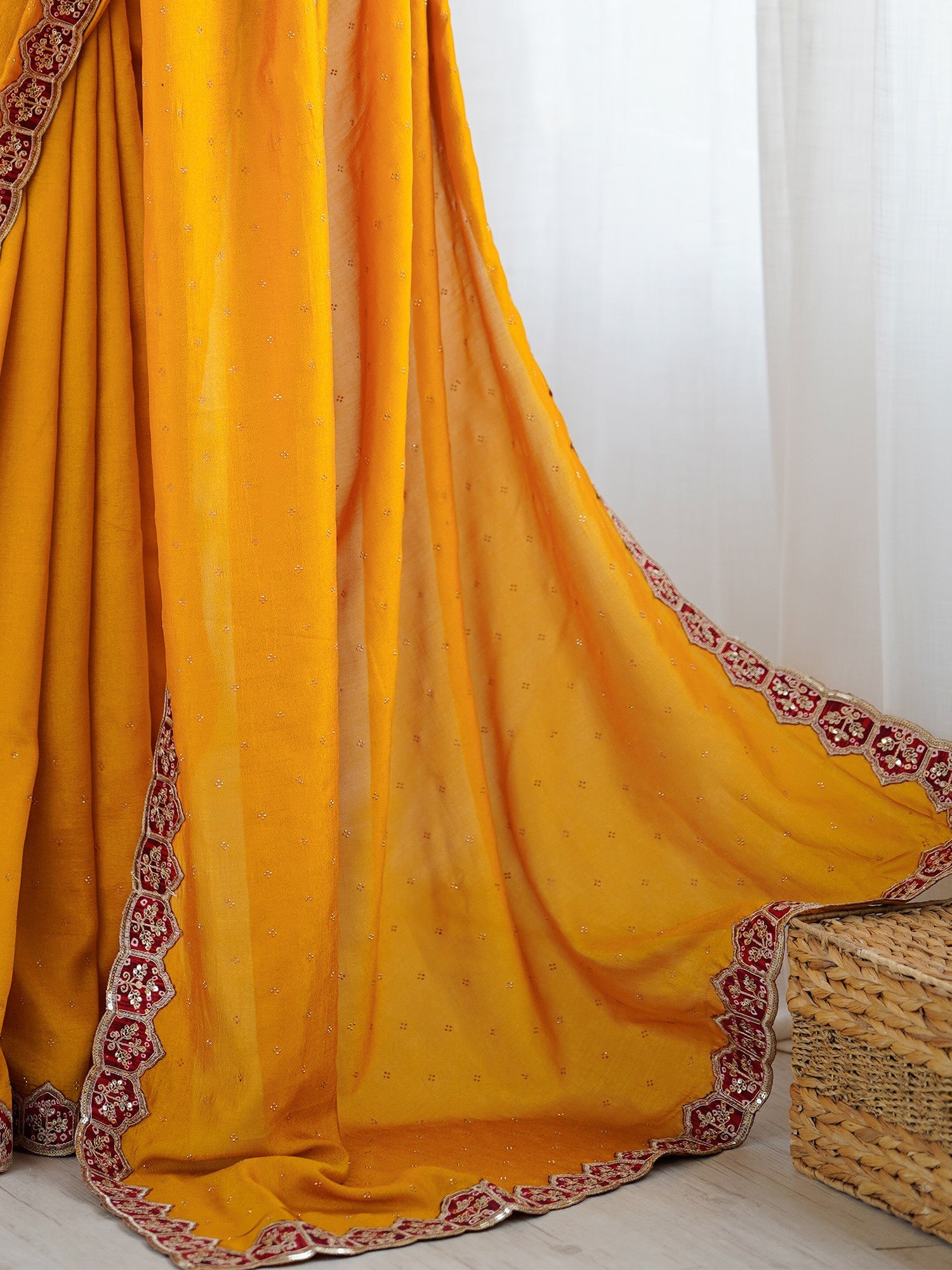 Yellow Georgette Saree - Ressa