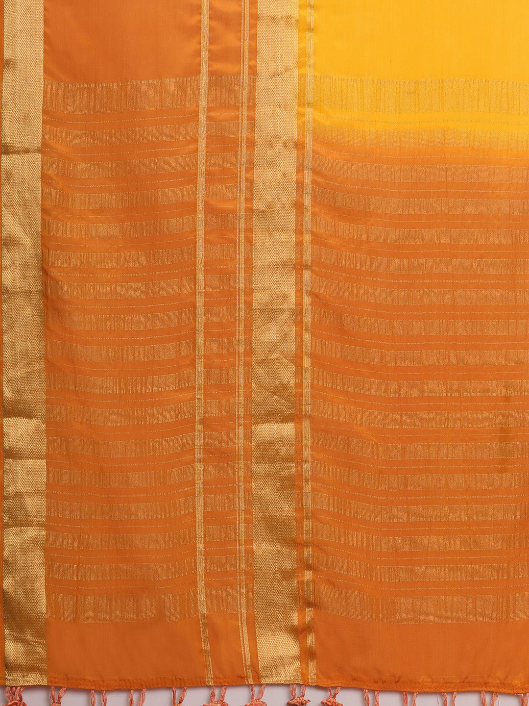 Yellow Mustard Mysore Silk Saree - Ressa