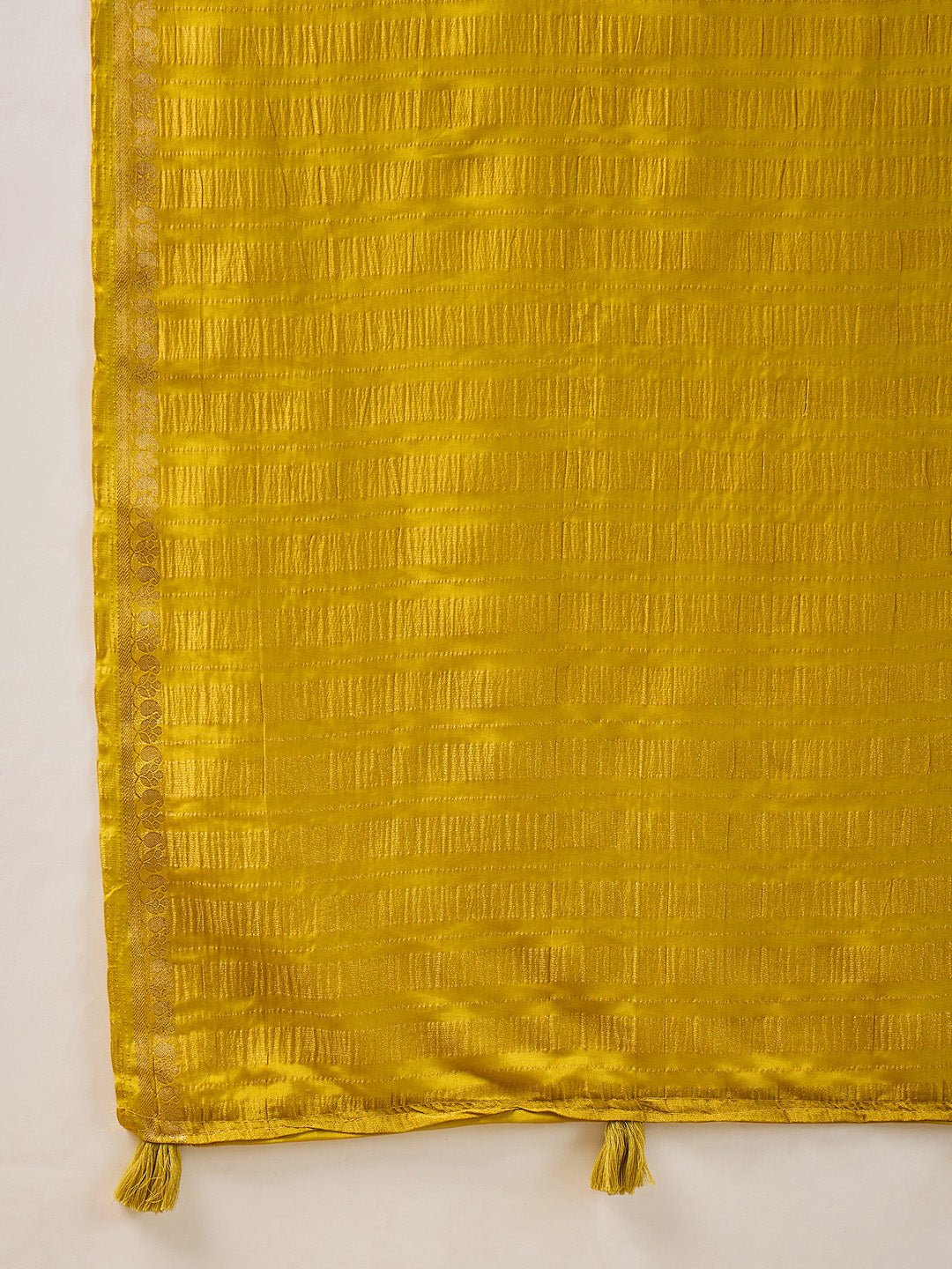 Yellow Silk Saree with Brocade Blouse - Ressa