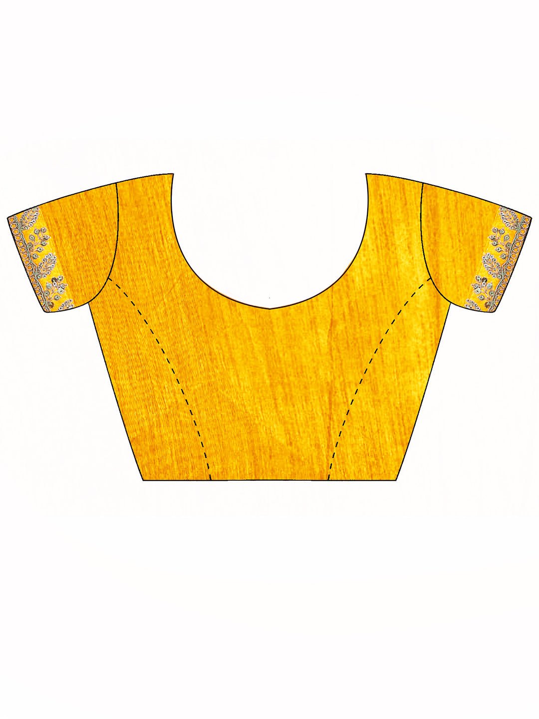 Yellow Striped Georgette Saree - Ressa