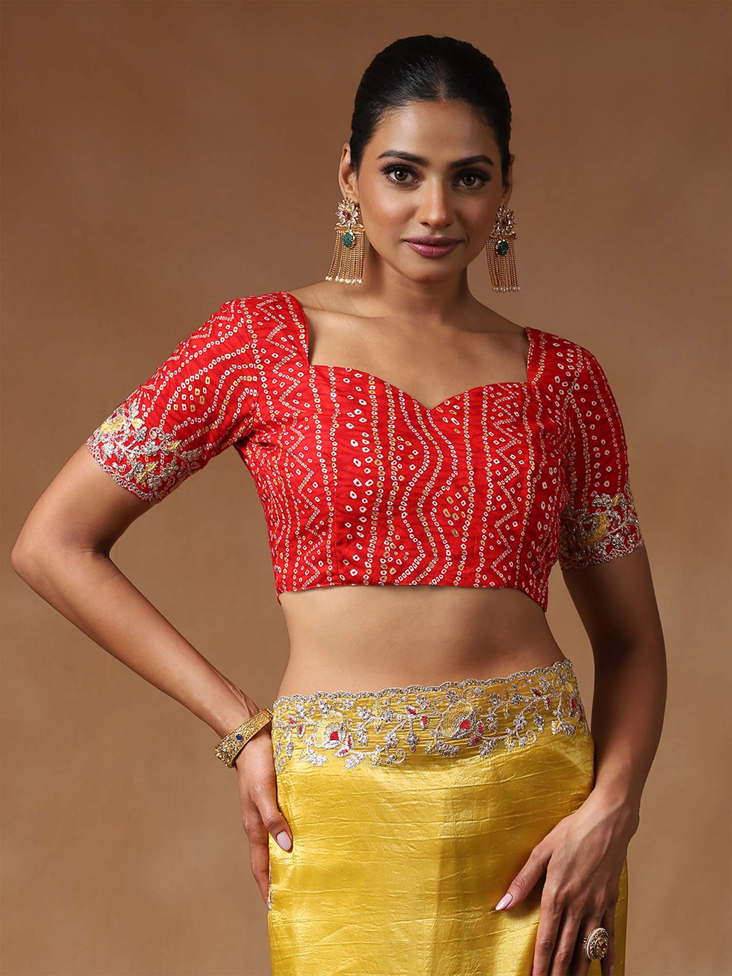 Yellow Tissue Party Wear Saree - Ressa